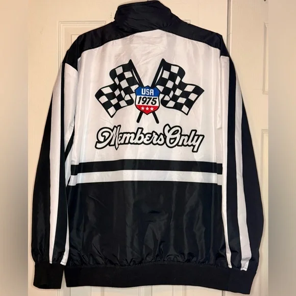 Members Only Black and White Windbreaker - Picture 3 of 3